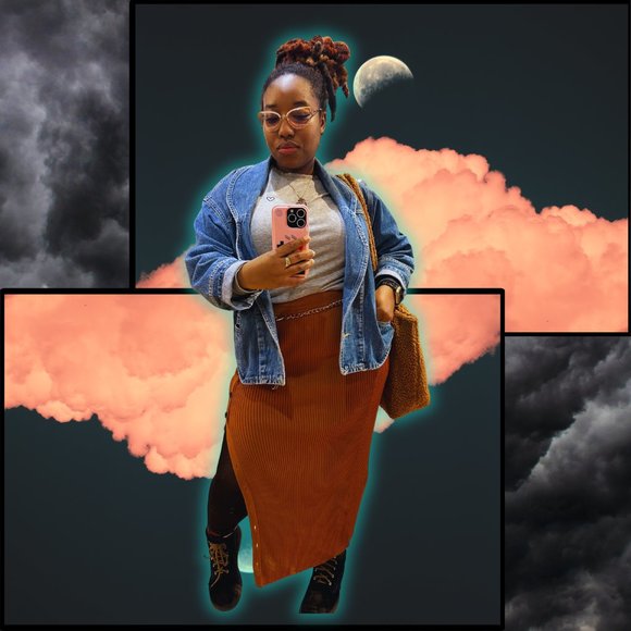 Button Detail Midi Skirt - Picture 3 of 4